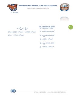 UNIVERSIDAD AUTONOMA “JUAN MISAEL SARACHO” 
UNIVERSITARIOS: ENRIQUEZ / VICENTE 
 
 CIV -361  HIDROLOGIA  | DOC.: ING. ALBERTO