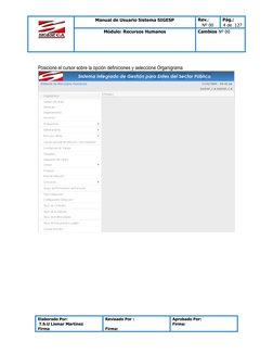 Manual de Usuario Sistema SIGESP 
Rev.: 
Nº 00 
Pág.:  
4 de  127 
Módulo: Recursos Humanos 
Cambios Nº 00 
 
Elaborado Por
