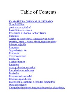 Table of Contents
KAMASUTRA ORIGINAL ILUSTRADO
Nota del Editor
¿Autor o compilador?
Las infinitas versiones
Invocación a Dhar