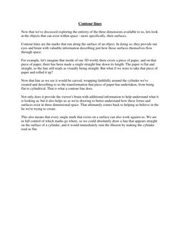 Contour lines 
Now that we've discussed exploring the entirety of the three dimensions available to us, lets look 
at the obj