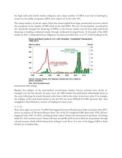 the high-yield junk bonds market collapsed, and a large number of LBOs were led to bankruptcy; 
moreover, the public companie