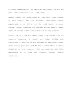 by
comparingexpectations
and
perceived
performance
(Bolton
and
 
 
 
 
 
 
 
Drew, 1991; Parasuraman et al., 1985,1988). 
Ser