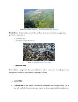 fuente: La llanura Chaqueña y la Llanura Pampeana | Slide Set 
Precámbrico. - Con montañas estructurales, producto de proceso
