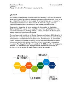 García Guerra Mariana  
22 de marzo de 2018 
Grupo 651. 
Trabajo de lectura libre. Primavera con una esquina rota. 
 
 
¿Qué