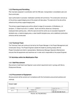 "PROJECT NAME" 
- 
LOCATION: 
I  
COMMUNITY 
PROJECT NO: Proj----------- 
 
UNIT: 0 
I 
Company  LTD 
Page 1 of 5 
I 
MOB