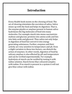 Introduction 
 
 
 
 
 
 
 
Every Health book insists on the chewing of food. The 
act of chewing stimulates the excretion of