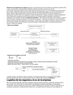 Definición de la logística  (http://www.monografias.com/trabajos15/logistica/logistica.shtml)de los negocios Logística: es la