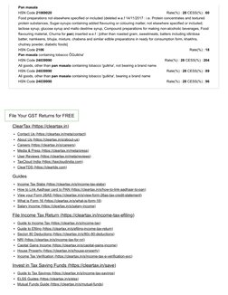 File Your GST Returns for FREE
Pan masala
HSN Code 21069020
Rate(%) : 28 CESS(%) : 60
Food preparations not elsewhere specifi