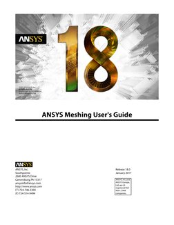 ANSYS Meshing User's Guide
Release 18.0
ANSYS, Inc.
January 2017
Southpointe
2600 ANSYS Drive
Canonsburg, PA 15317
ANSYS, Inc
