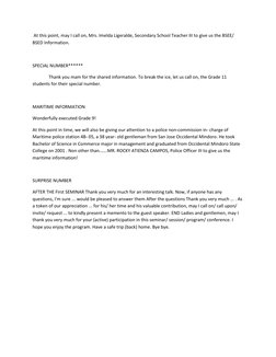 Career Guidance Program Emcee Script | PDF