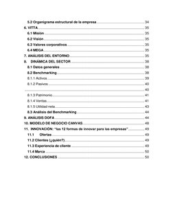 5.2 Organigrama estructural de la empresa .................................................. 34 
6. VITTA ...................
