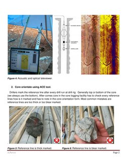 A.Purvee 
Page 2 
 
 
Figure 4: Acoustic and optical televiewer. 
 
2. Core orientate using ACE tool. 
   Drillers mark the r