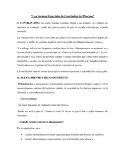 Formas Especiales de Conclusión del Proceso | PDF | Ley procesal | Reunión