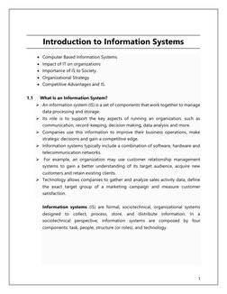 Introduction to Information Systems | PDF | Information System ...
