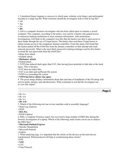 1. Centralized binary logging is a process in which many websites write binary and unformatted
log data to a single log file