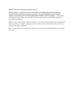 Closing Program Script for Seminar | PDF | Behavior Modification
