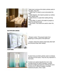 Linens Types Example Types of Household Linens Explained | PDF | Bed | Linens