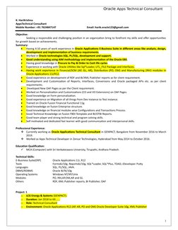 Oracle Apps Technical Consultant Profile | PDF | Oracle Corporation ...