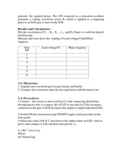 SCR Firing Circuit Experiments | PDF | Rectifier | Electrical Network