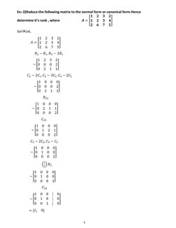Rank Normal Form Normal Form and Rank of Matrices | PDF | Matrix (Mathematics) | Linear ...