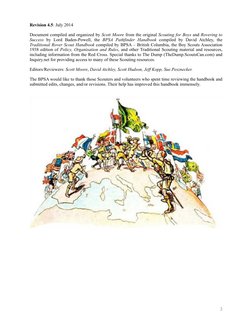 Revision 4.5: July 2014
Document compiled and organized by Scott Moore from the original Scouting for Boys and Rovering to 
S