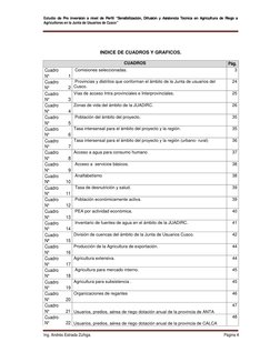 Estudio de Pre inversión a nivel de Perfil “Sensibilización, Difusión y Asistencia Técnica en Agricultura de Riego a 
Agricul