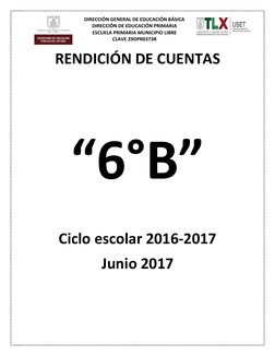 DIRECCIÓN GENERAL DE EDUCACIÓN BÁSICA 
DIRECCIÓN DE EDUCACIÓN PRIMARIA 
ESCUELA PRIMARIA MUNICIPIO LIBRE 
CLAVE 29DPR0373R