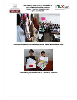 DIRECCIÓN GENERAL DE EDUCACIÓN BÁSICA 
DIRECCIÓN DE EDUCACIÓN PRIMARIA 
ESCUELA PRIMARIA MUNICIPIO LIBRE 
CLAVE 29DPR0373R
