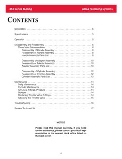 352 Series Tooling                                                                                 Alcoa Fastening Systems
4