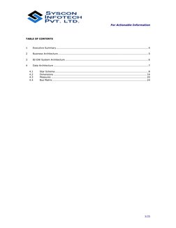 For Actionable Information 
 
 
3/25 
 
 
TABLE OF CONTENTS 
 
1 
Executive Summary .......................................