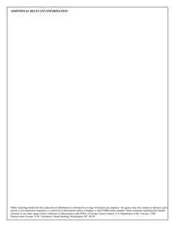 ADDITIONAL RELEVANT INFORMATION