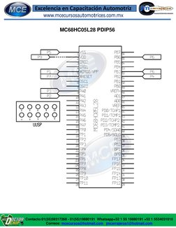 MC68HC05L28 PDIP56 
Excelencia en Capacitación Automotriz 
 
www.mcecursosautomotrices.com.mx 
 
Contacto:01(55)59317268 - 01
