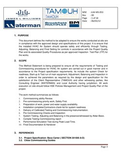 HVAC Air System Testing Method Statement | PDF | Duct (Flow) | Quality ...