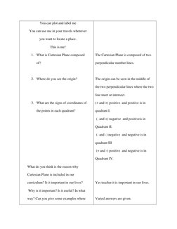 Grade 8 Cartesian Plane Lesson Plan | PDF | Cartesian Coordinate System ...