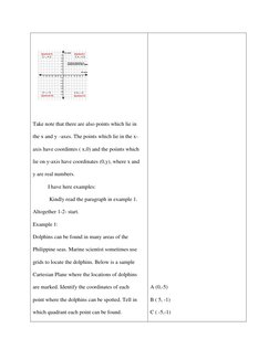 Grade 8 Cartesian Plane Lesson Plan | PDF | Cartesian Coordinate System ...