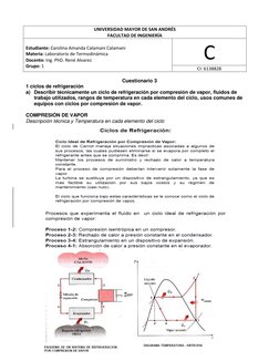UNIVERSIDAD MAYOR DE SAN ANDRÉS 
FACULTAD DE INGENIERÍA 
 
Estudiante: Carolina Amanda Calamani Calamani 
Materia: Laboratori