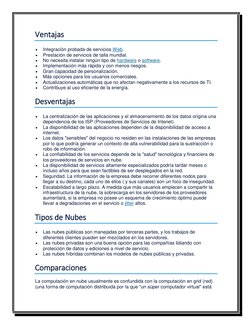 Ventajas 
 
Integración probada de servicios Web. 
 
Prestación de servicios de talla mundial. 
 
No necesita instalar nin