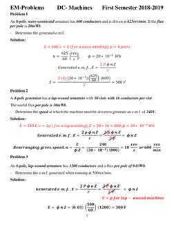 DC Generator Problem Solutions | PDF | Electric Motor | Power (Physics)
