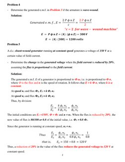 DC Generator Problem Solutions | PDF | Electric Motor | Power (Physics)