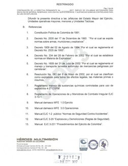 RESTRINGIDO
CONTINUACIÓN   DE   LA  DIRECTIVA  PERMANENTE   No.
Pág. 2 de 44
/2017,   EMPLEO   DE   COLUMNAS   MOTORIZADAS   