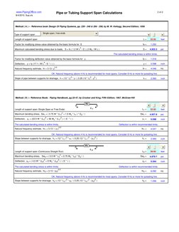 Pipe Support Span Calculation Details | PDF | Pipe (Fluid Conveyance ...
