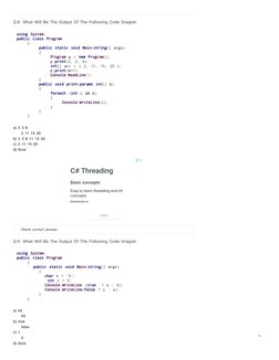 Q-8. What Will Be The Output Of The Following Code Snippet:
a) 2 3 8  
        2 11 15 20  
b) 2 3 8 11 15 20  
c) 2 11 15 20