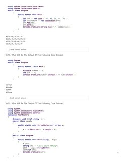 a) 20, 40, 35, 85, 70  
b) 20, 40, 35, 85, 70, 60  
c) 20, 35, 40, 60, 70, 85  
d) 20, 35, 40, 60, 70
Q-18. What Will Be The