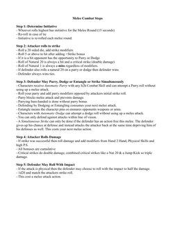 Rifts Combat Initiative and Rules | PDF | Missile | Defender ...