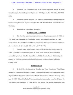 Page 2 of 11 
First Amended Complaint for Injunctive Relief 
 
 
3. 
Defendant TGR Construction, Inc. is an Arizona corporati
