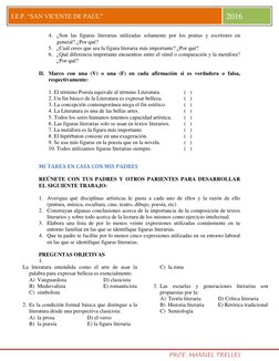 PROF. MANUEL TRELLES 
I.E.P. “SAN VICENTE DE PAÚL” 
2016 
4. ¿Son las figuras literarias utilizadas solamente por los poe