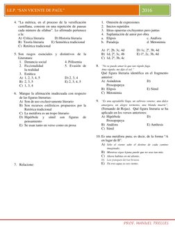 PROF. MANUEL TRELLES 
I.E.P. “SAN VICENTE DE PAÚL” 
2016 
4. “La métrica, en el proceso de la versificación 
castellana,