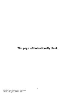 1 
CASCOM Force Development Directorate 
 LTC Davie Burgdorf, 804-734-2883 
 
 
 
 
 
 
 
This page left intentionally blank