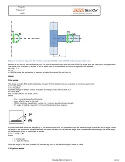 Proyecto:
Proyecto nº:
Autor:
Effects of member on the joint in 1D members model and CBFEM model. CBFEM model is drawn in dar