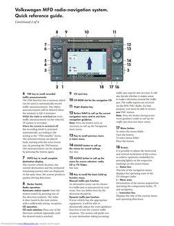 6
TIM key to recall recorded 
traffic announcements.
The TIM function has a memory which
can be used to automatically record